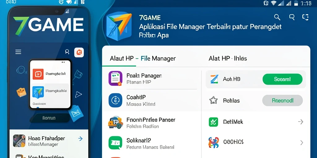 Antarmuka utama 7GAME menampilkan semua fungsi File Manager.