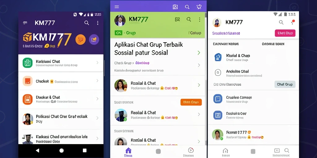 Antarmuka pengguna KM777 yang modern dan menarik.