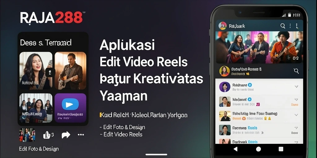 Tampilan antarmuka RAJA288 saat mengedit video Reels yang menarik.